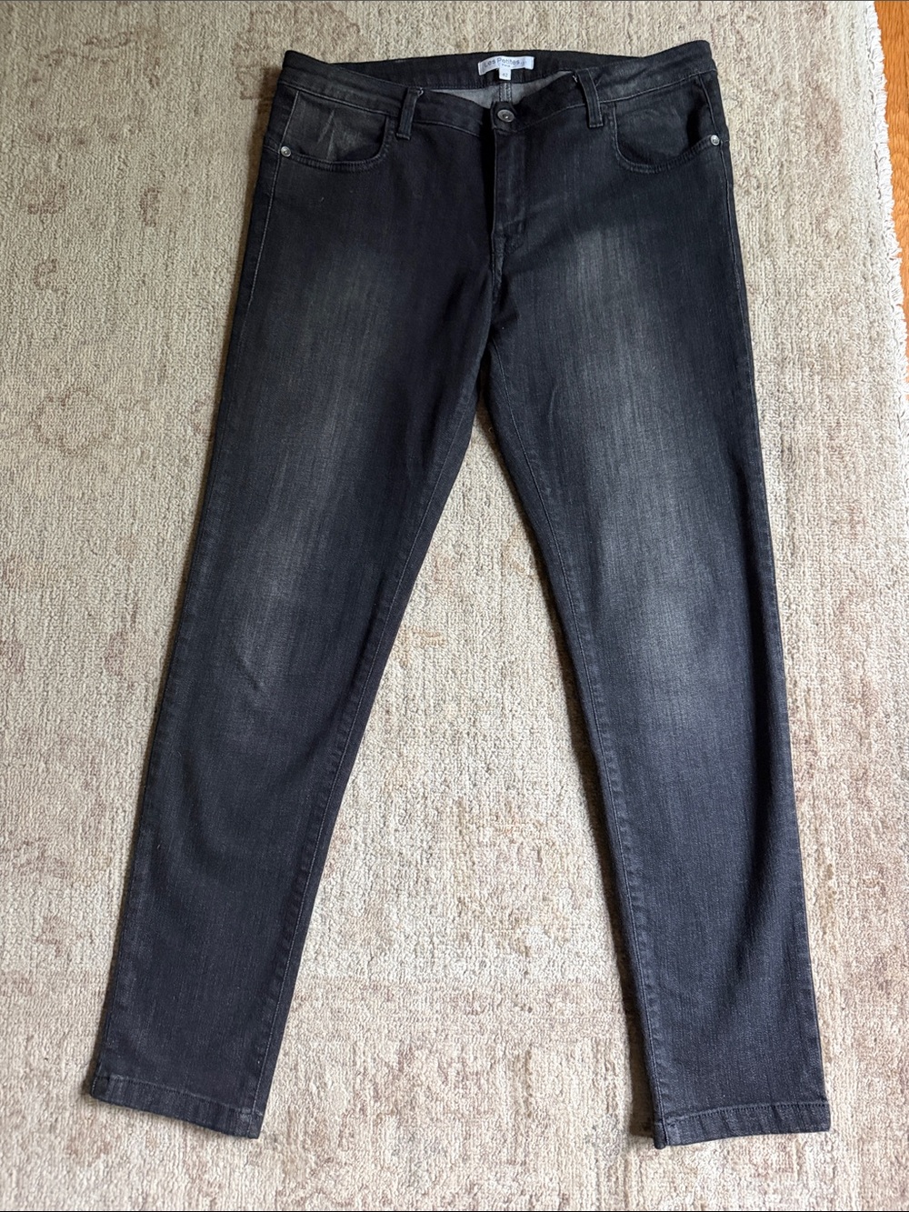 Les Petites Paris Dark Wash Denim Jeans - Size 42 (US 10) Made in Italy.  EC